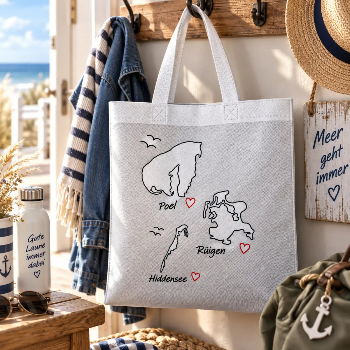 Stickdatei Deutschlands Ostseeinseln â Konturen & Vollstick