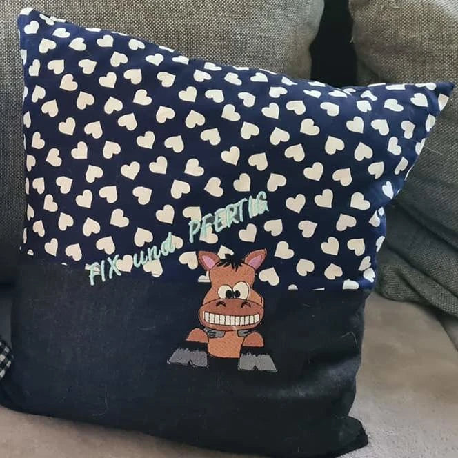 Stickdatei Pferd mit Spruch von stiXXie by lajana