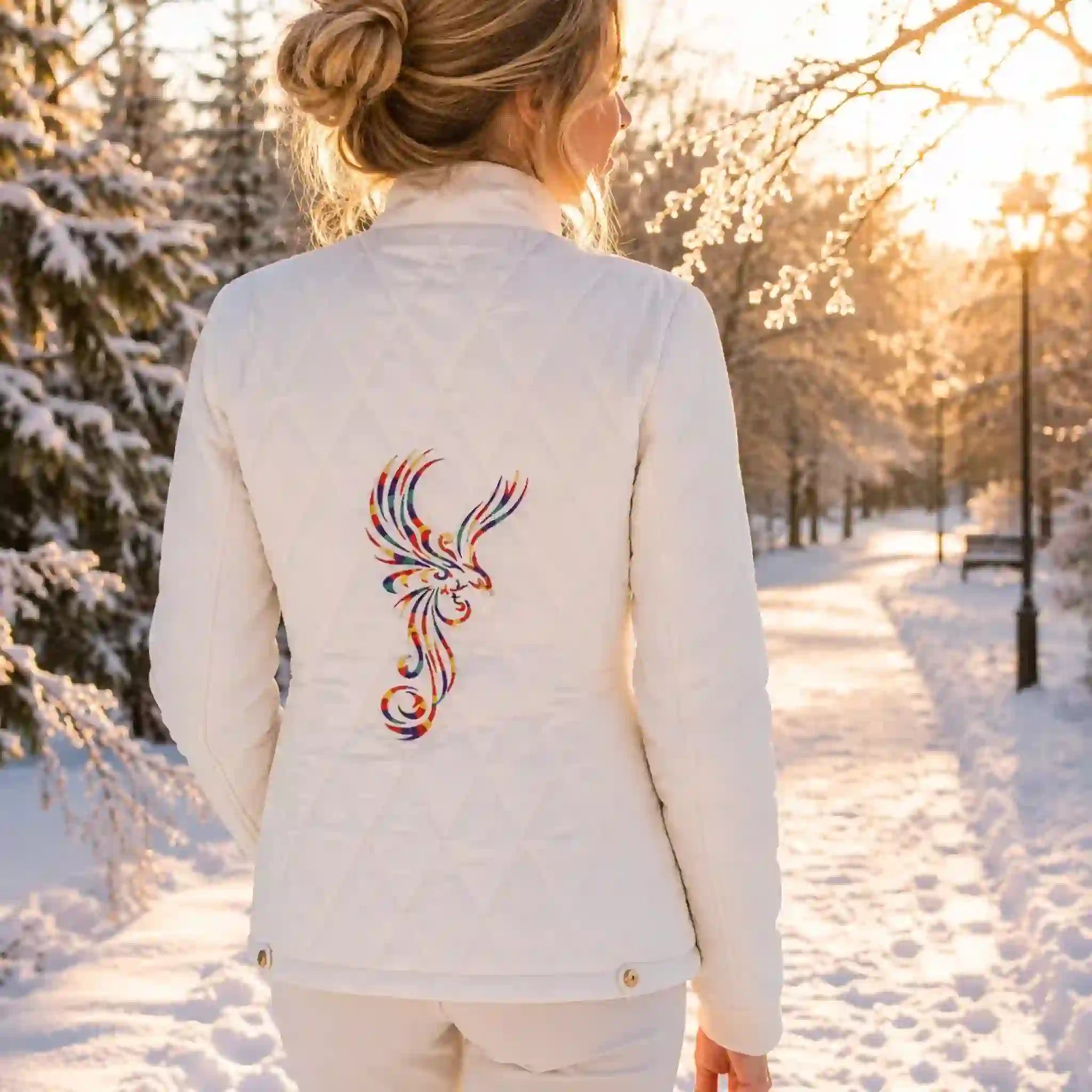 Stickdatei Phoenix Cyrill Tribal – Majestätischer Feuervogel