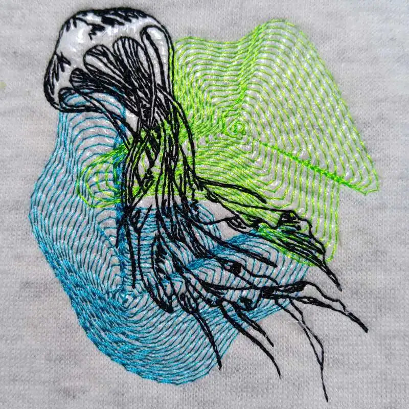 Stickdatei Qualle Vintage von stiXXie by lajana