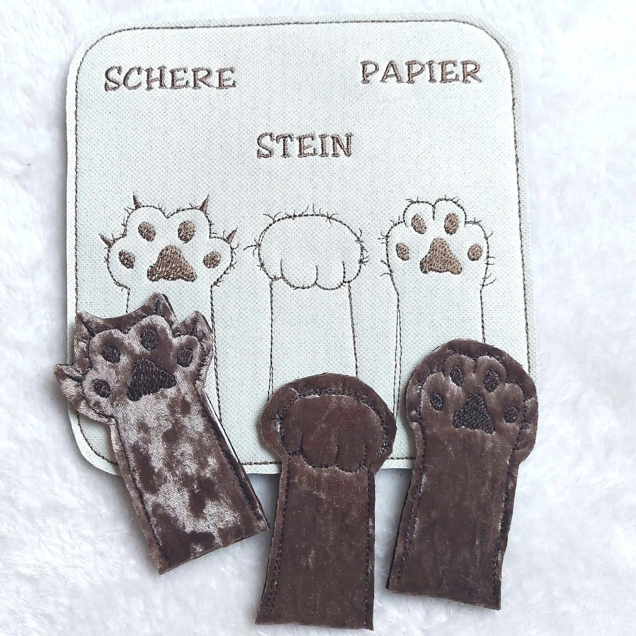Stickdatei Schere Stein Papier