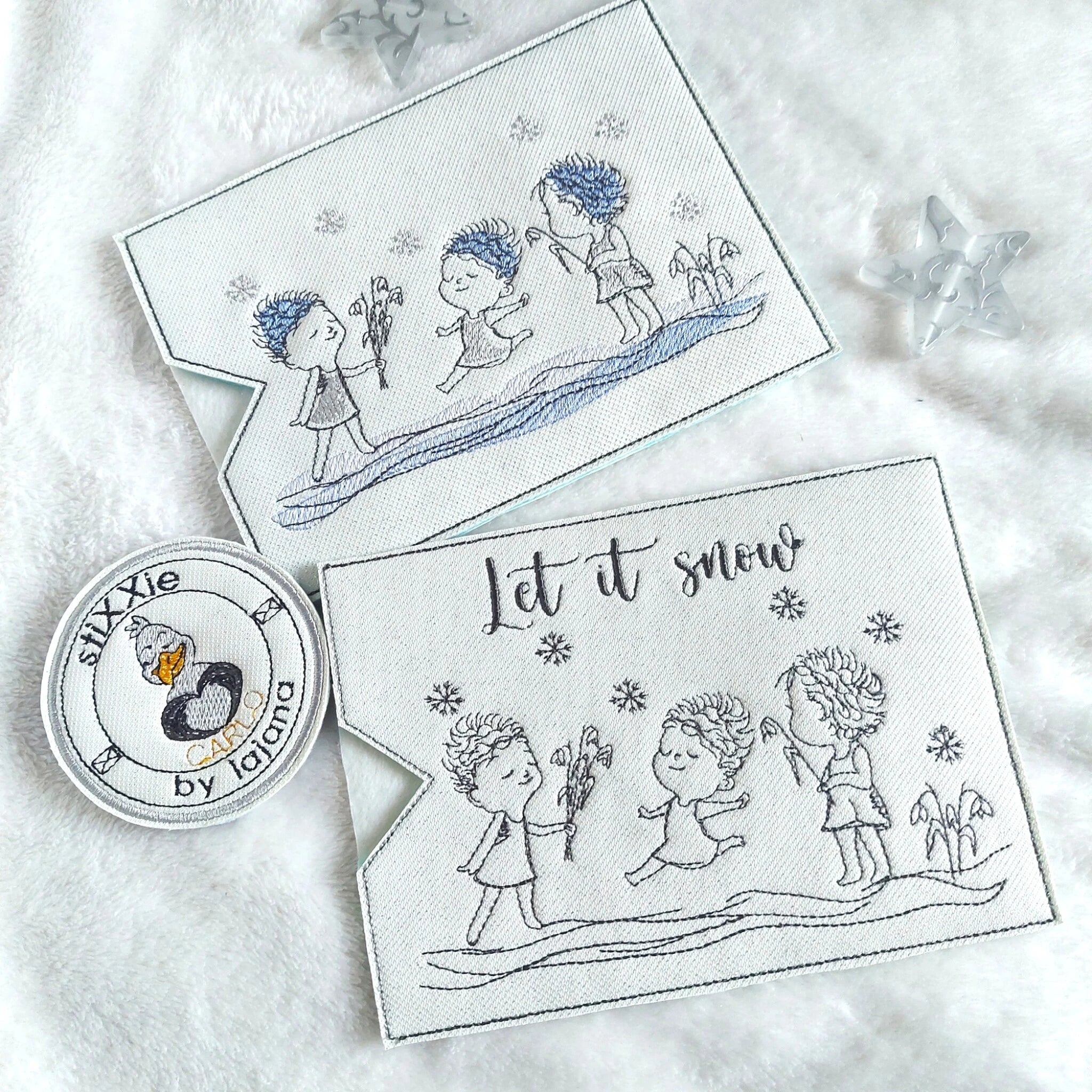 ITH Stickdatei Schneeflocken