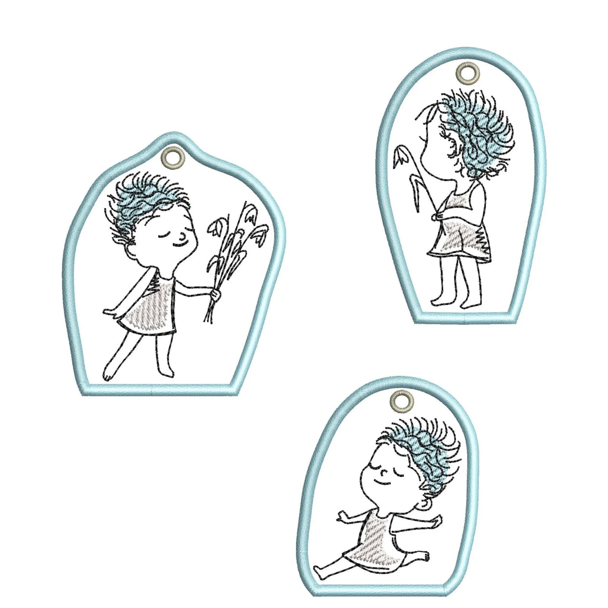 ITH Stickdatei Schneeflocken