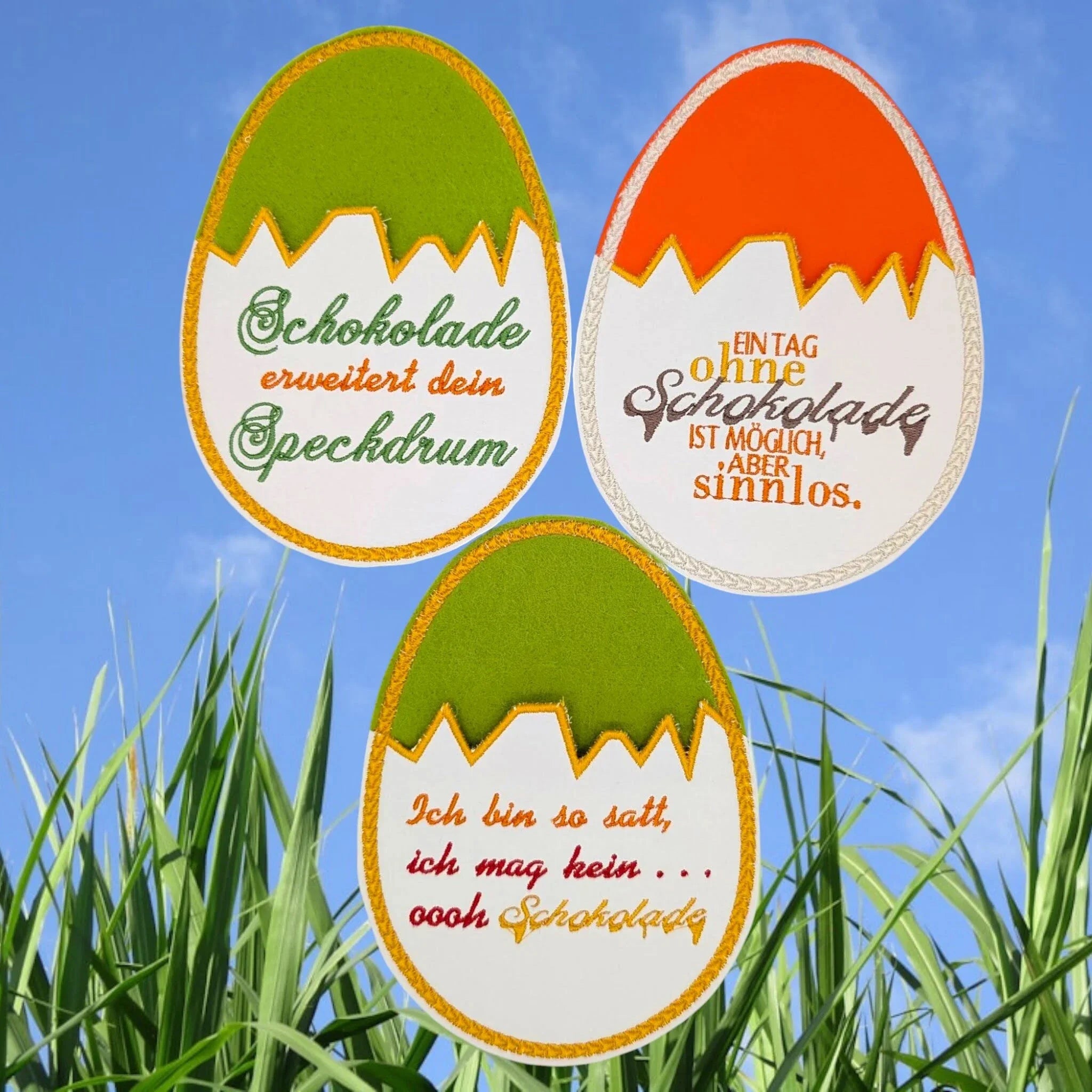 Schokoladen-Sprüche Stickdatei Mega Set | stiXXie