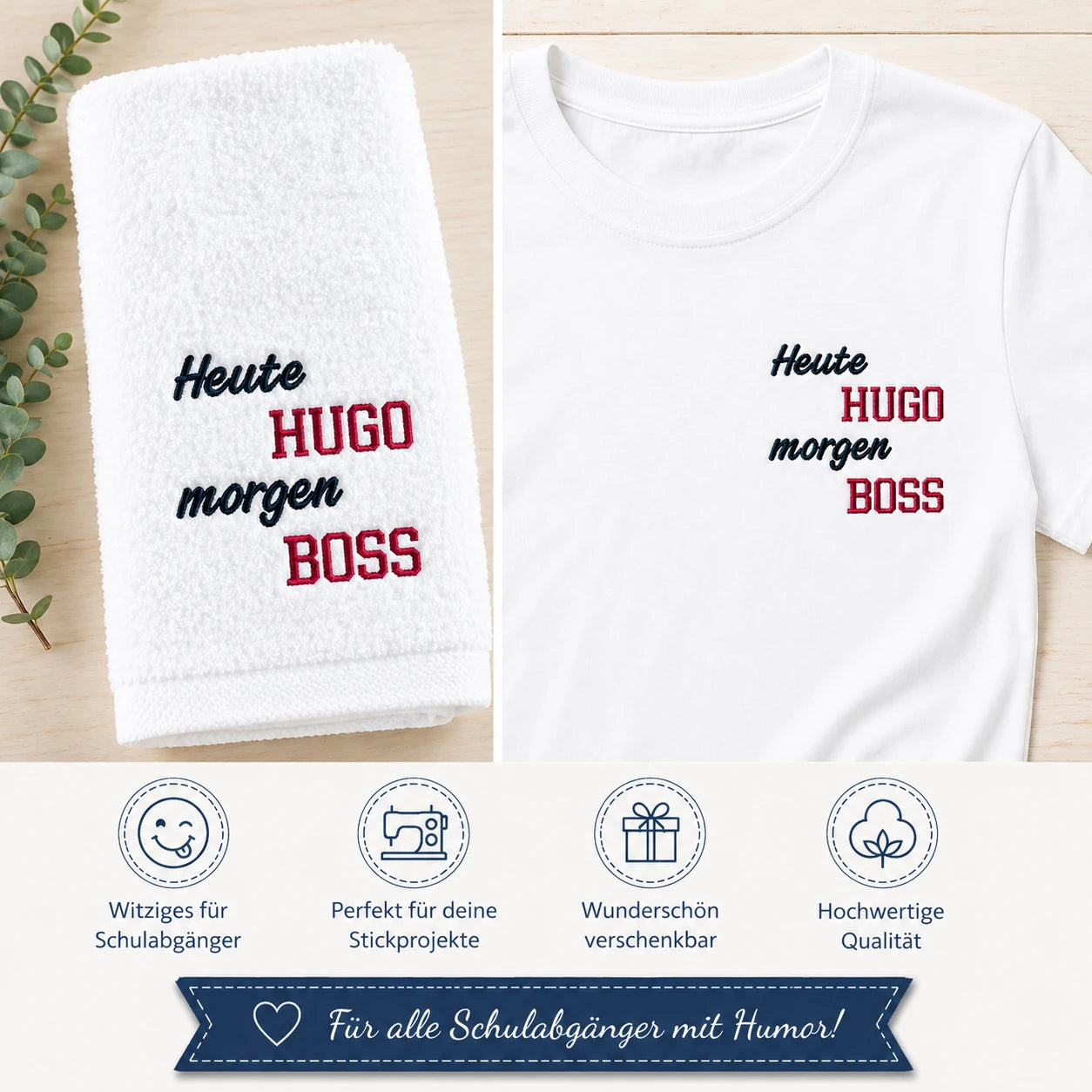 Stickdatei Schulabschluss Set 8-teilig