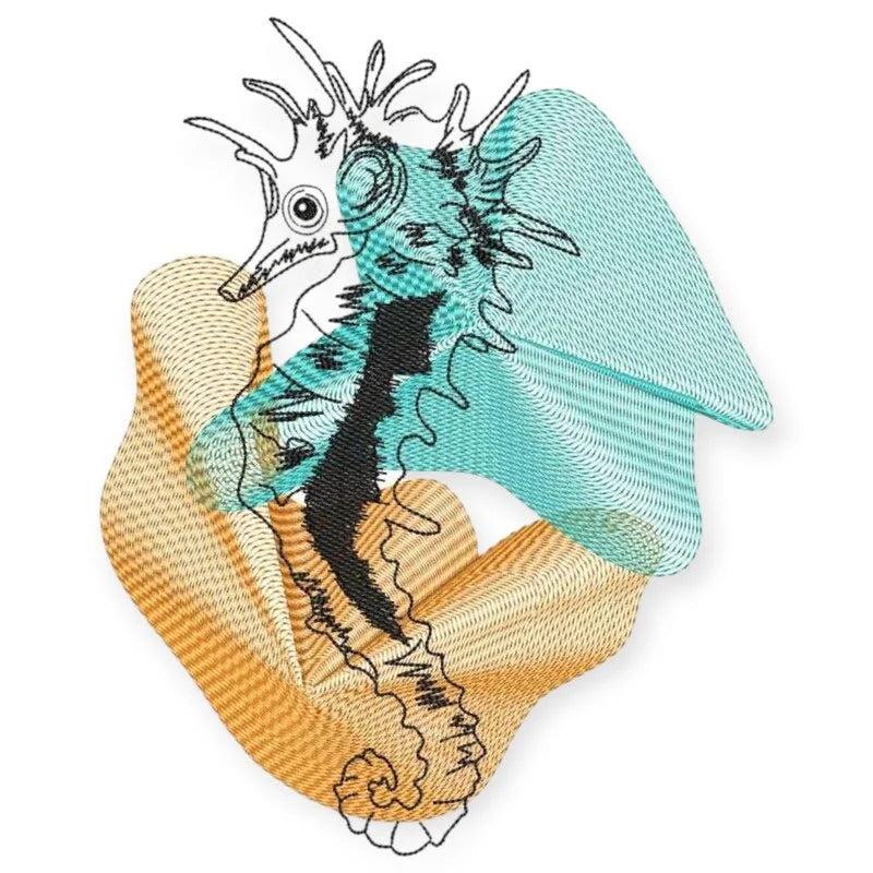 Stickdatei Seepferd Vintage von stiXXie by lajana