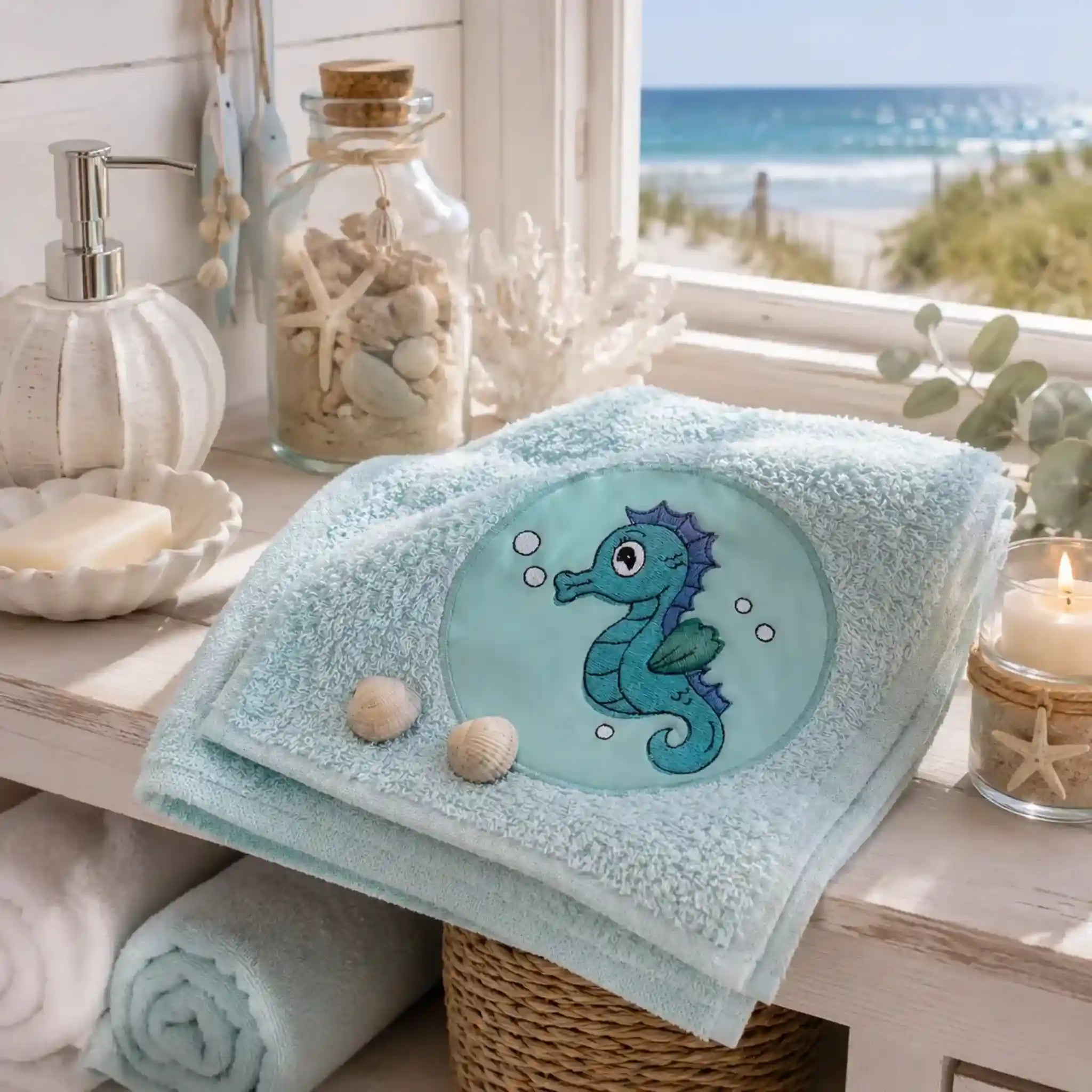 Stickdatei Seepferdchen Set