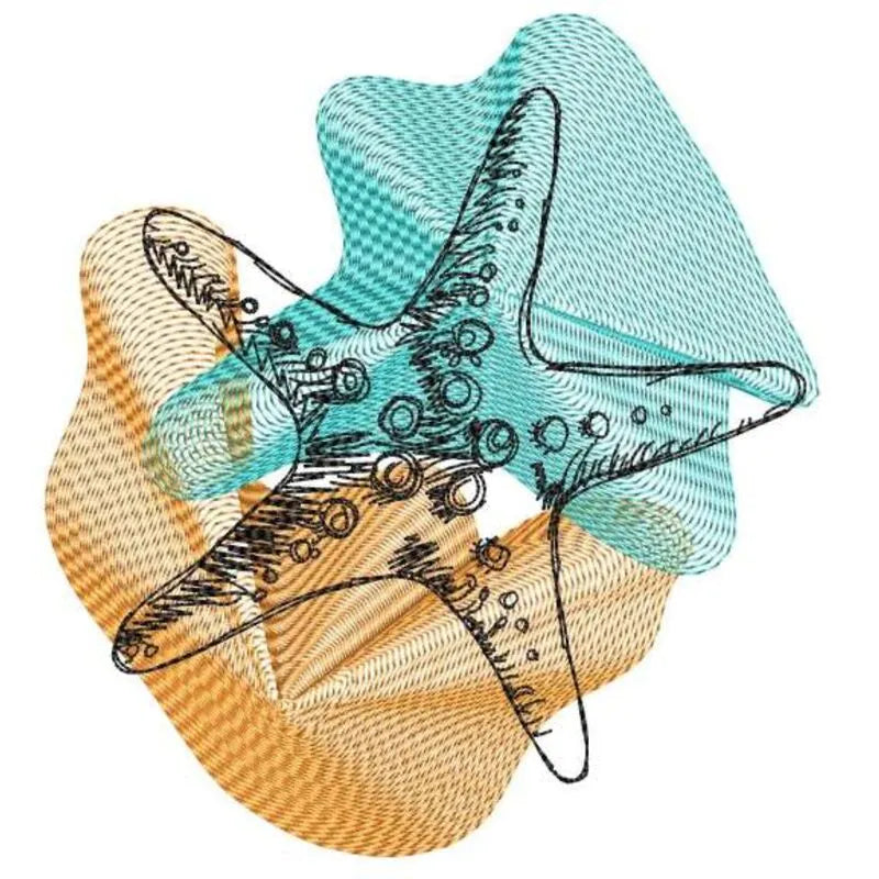 Stickdatei Seestern Vintage von stiXXie by lajana