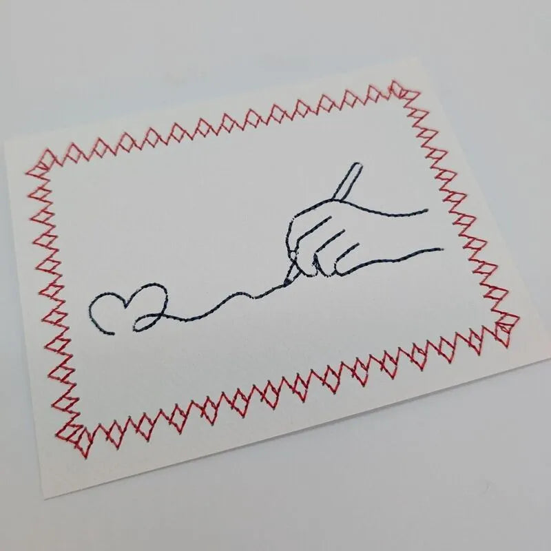 Stickdatei Spruch Leben ist... mit Grafik von stiXXie by lajana