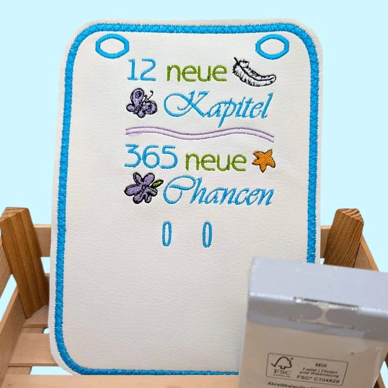 Stickdatei Spruch Neue Chancen