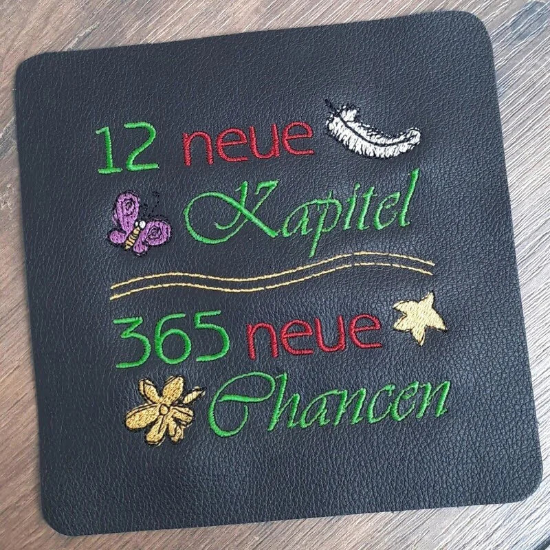 Stickdatei Spruch Neue Chancen