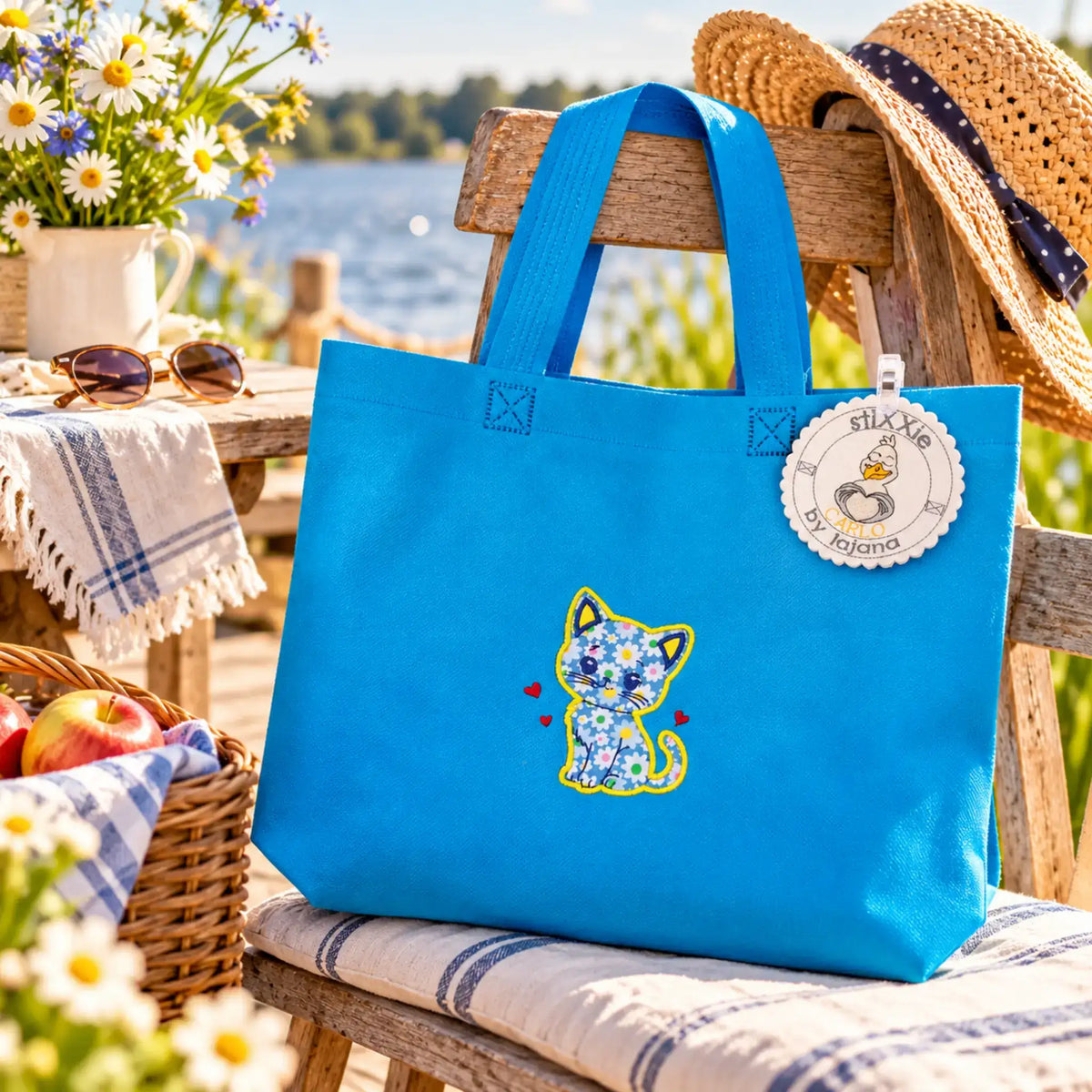 Stickdatei Süße Katze - Applikation