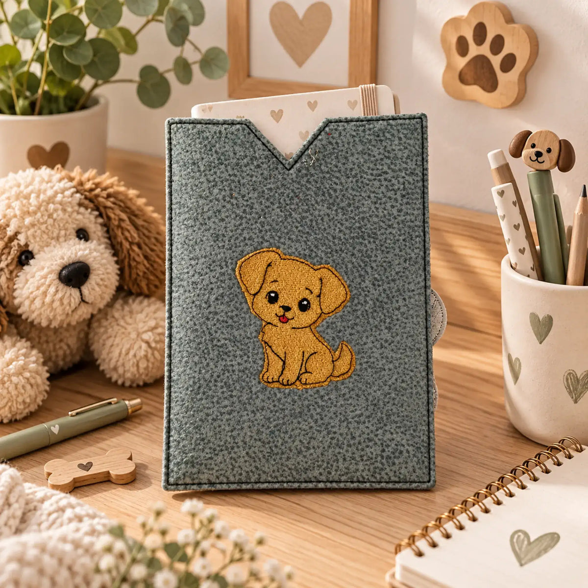 Stickdatei Süßer Hund - Applikation