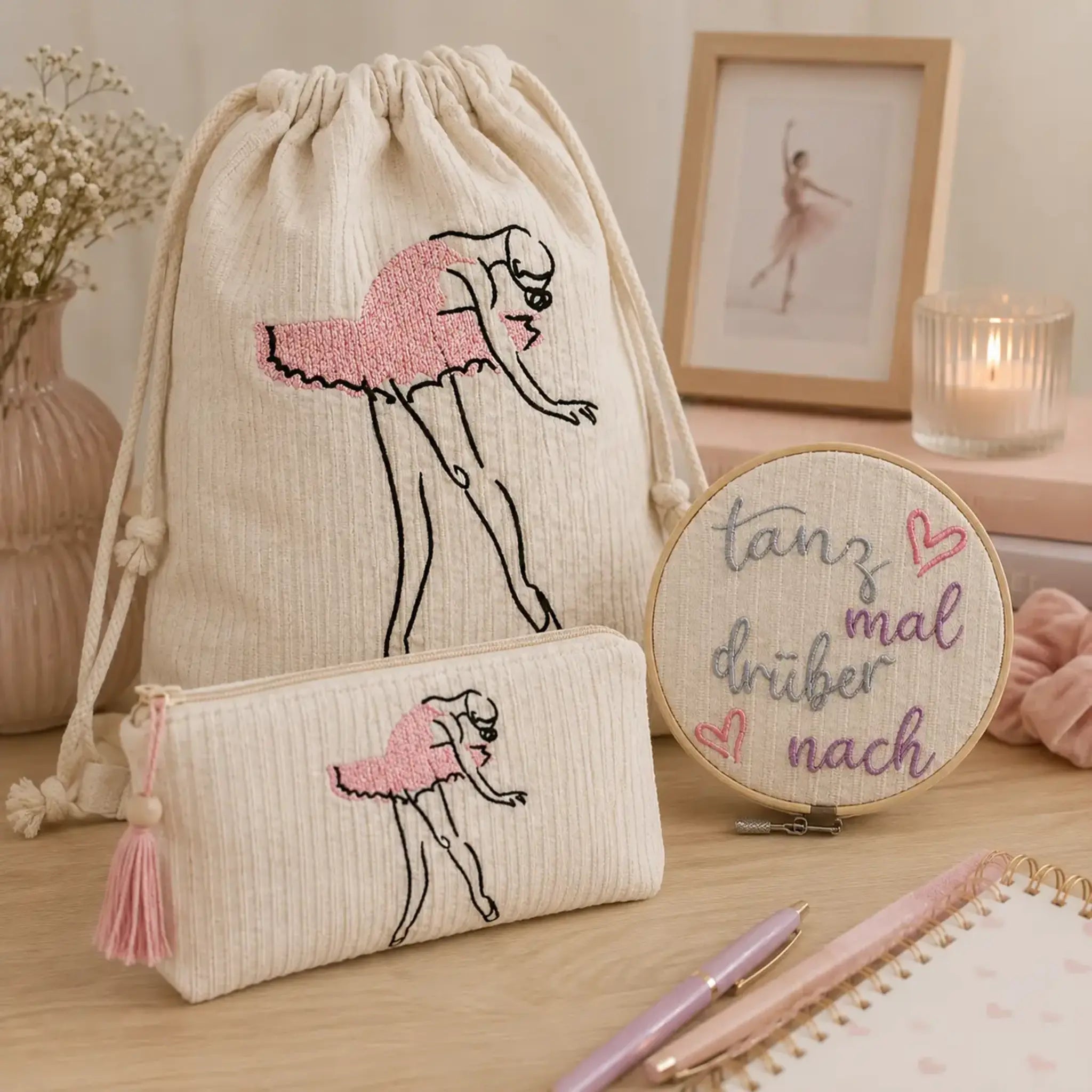 Stickdatei Tanzen mit Sprüchen 💃 – Mega Set Dancers mit 15 Motiven