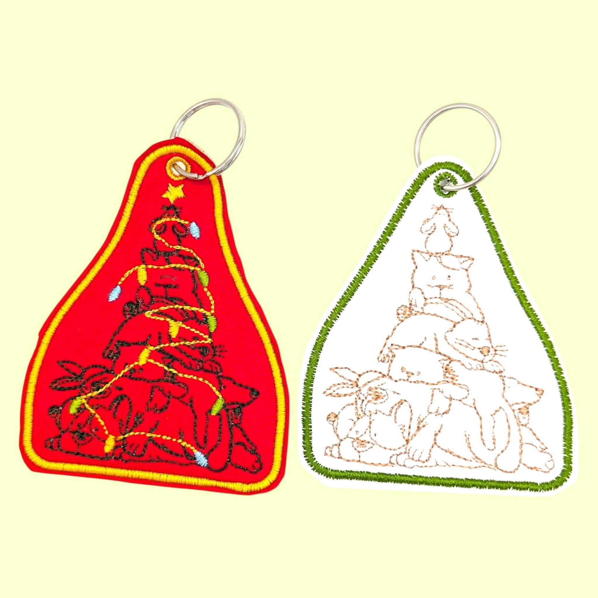 ITH Stickdatei Tierische Weihnachten