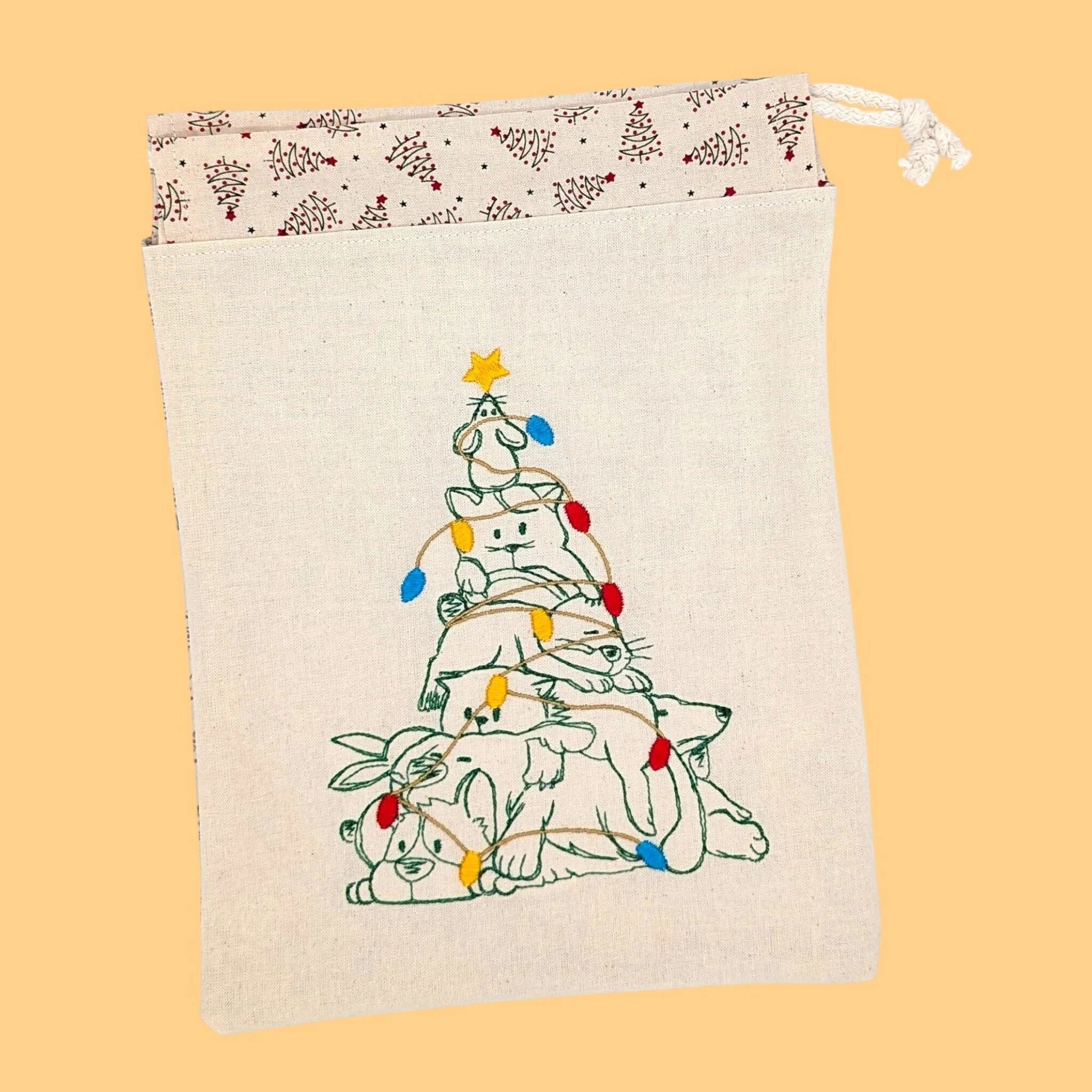 ITH Stickdatei Tierische Weihnachten