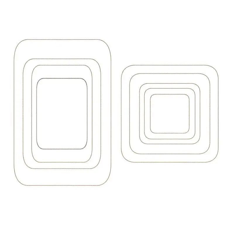 ITH Stickdatei Untersetzer einfach eckig Blanko