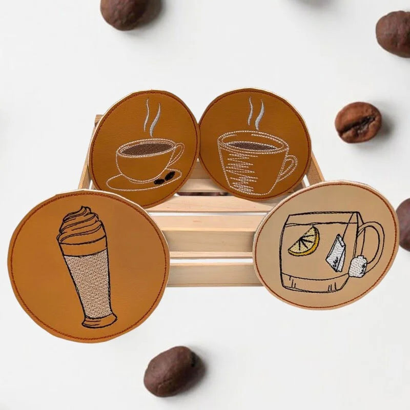 ITH Stickdatei Untersetzer einfach rund Blanko