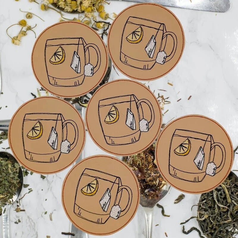 ITH Stickdatei Untersetzer einfach rund Blanko