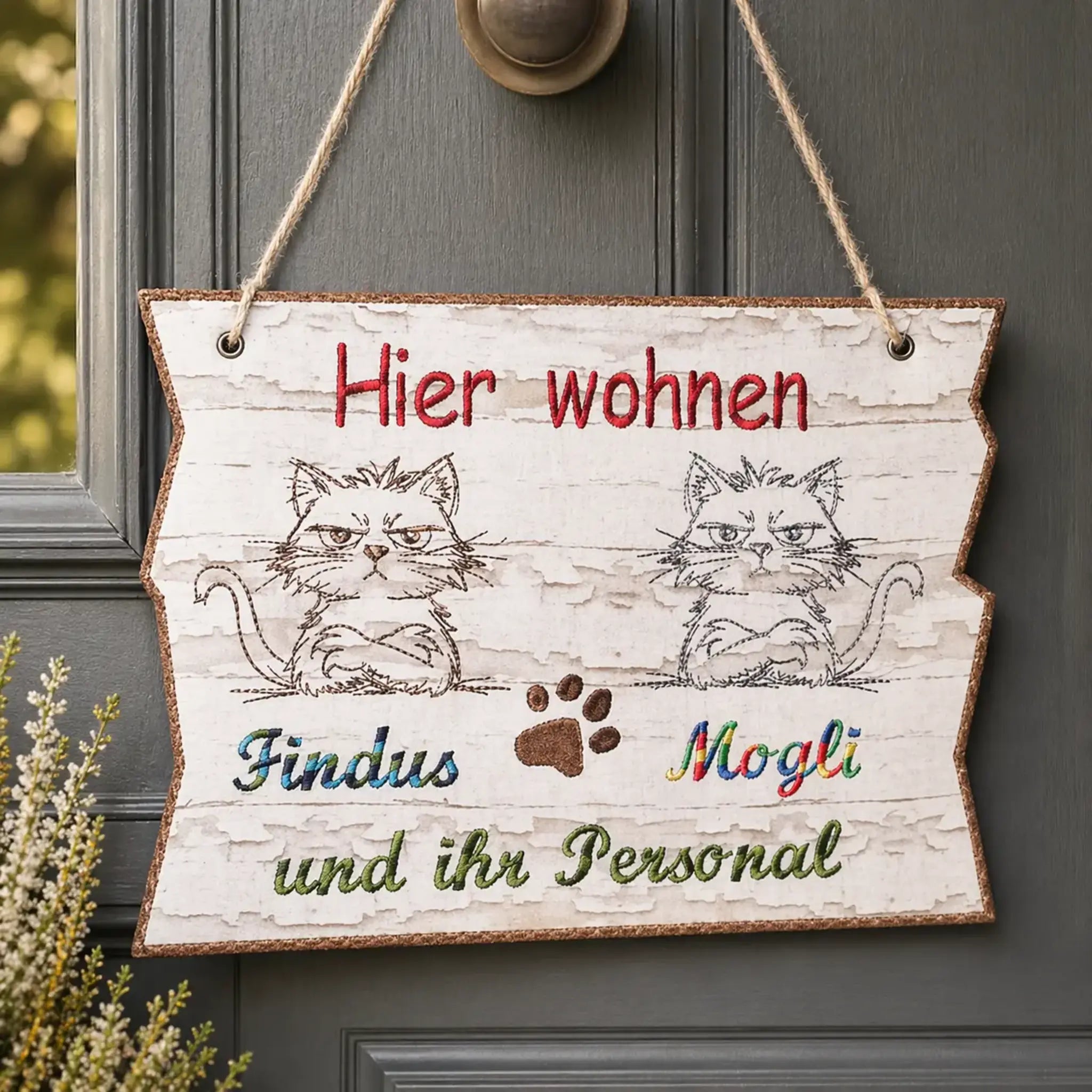 Stickdatei Vorsicht Katze