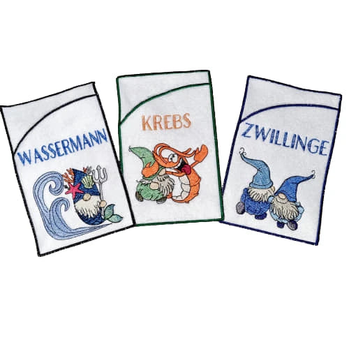 Stickdatei Wichtel Sternzeichen Paket 12 Zeichen