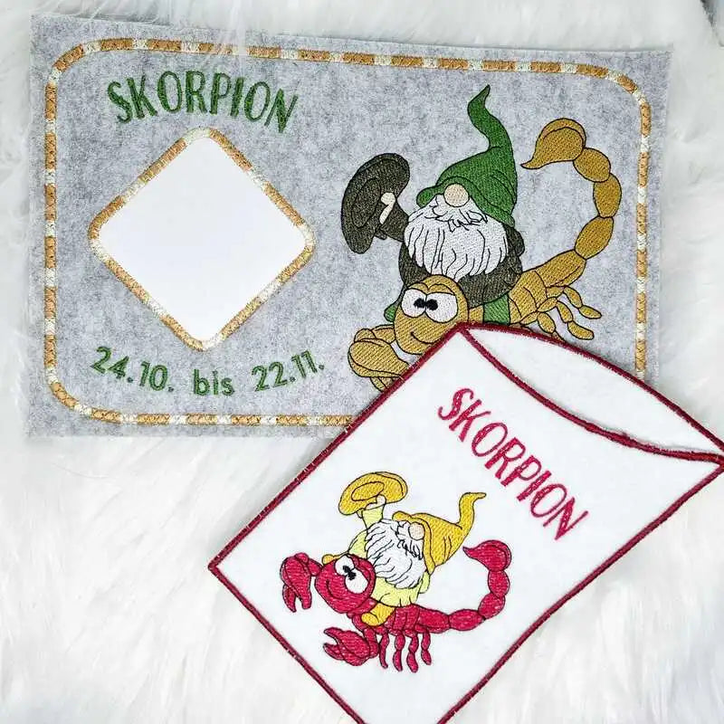 Stickdatei Wichtel Sternzeichen Skorpion von stiXXie by lajana