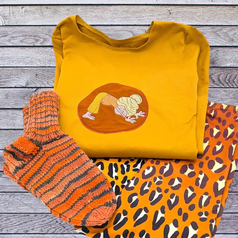 ITH Stickdatei Wichtel Yoga brav