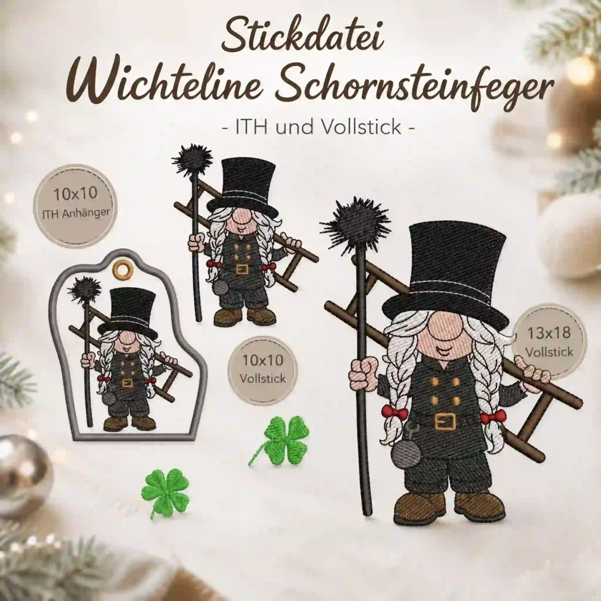 ITH Stickdatei Wichteline Schornsteinfeger