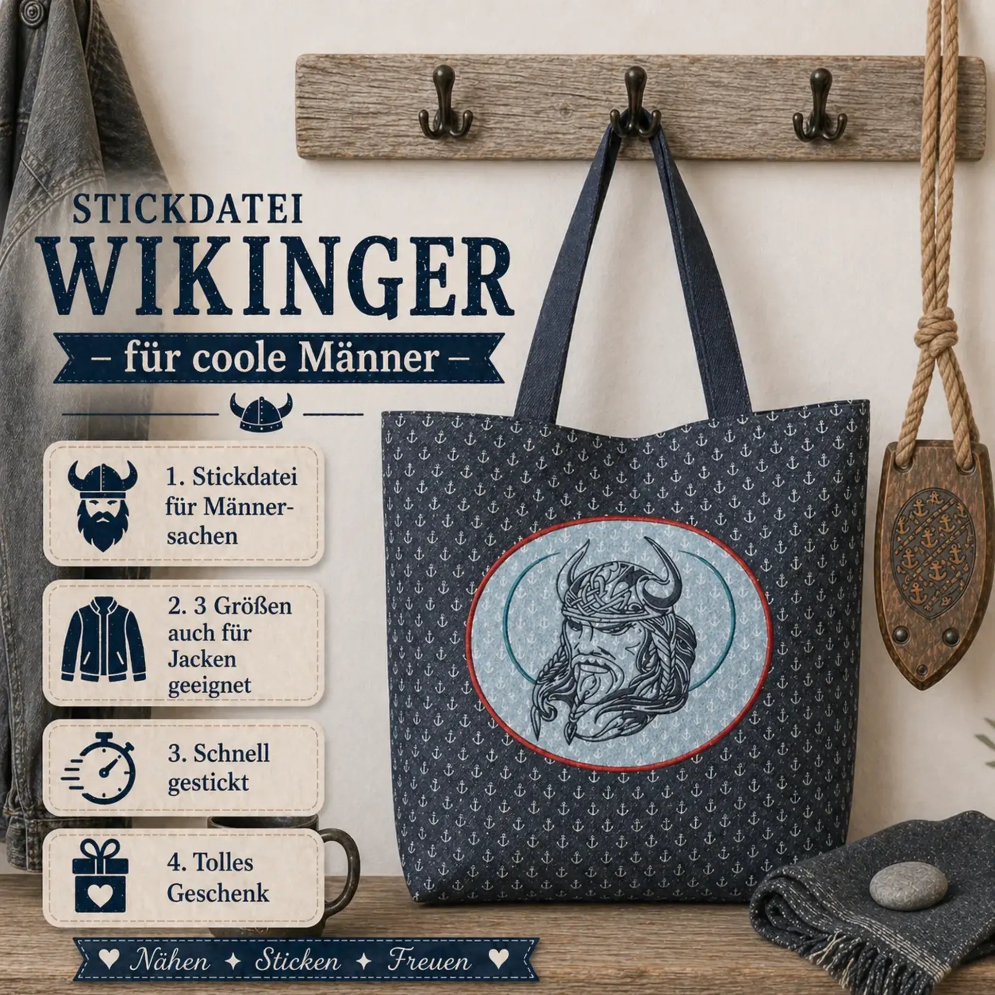 Stickdatei Wikinger