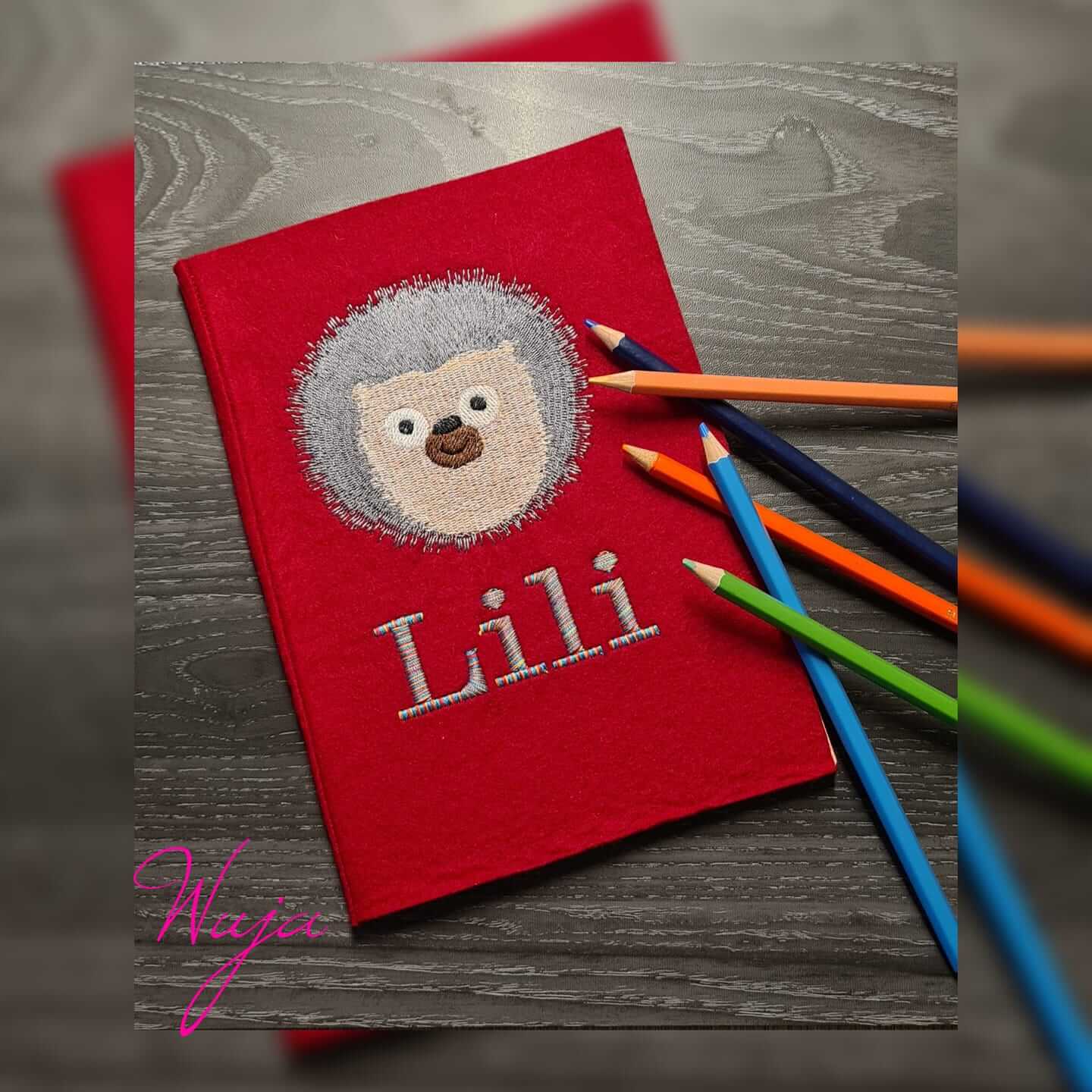 Stickdatei Igel Fredi 3-er Set von stiXXie by lajana