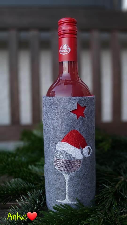 Stickdatei Weinglas - Doodle Appli von stiXXie by lajana