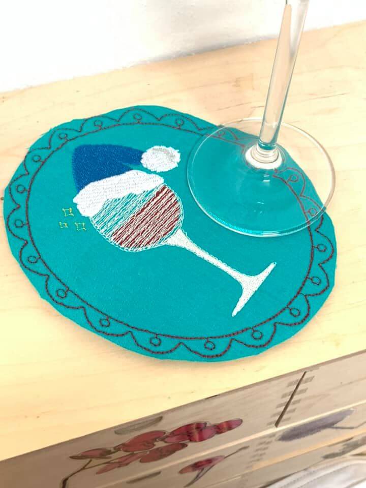 Stickdatei Weinglas - Doodle Appli von stiXXie by lajana