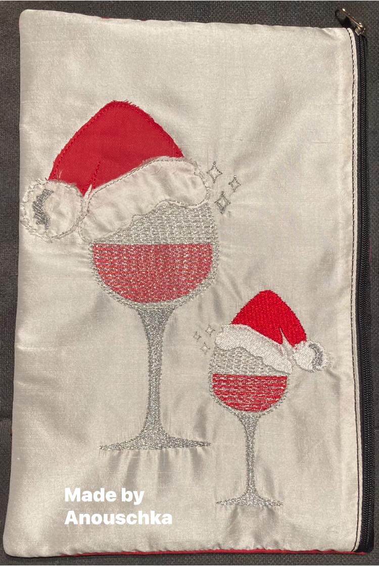 Stickdatei Weinglas - Doodle Appli von stiXXie by lajana