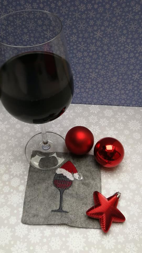 Stickdatei Weinglas - Doodle Appli von stiXXie by lajana