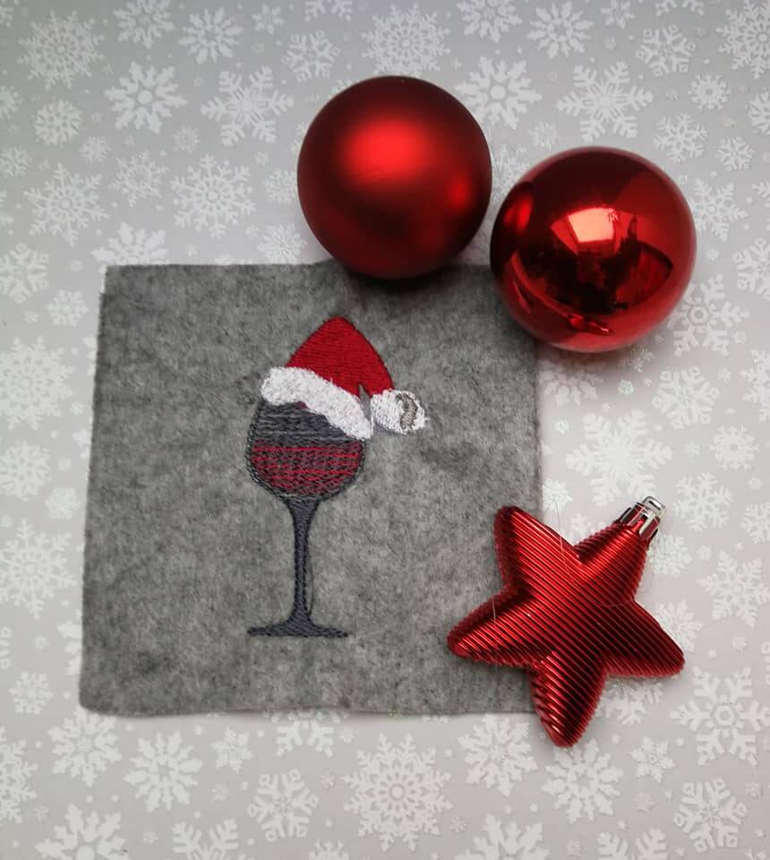 Stickdatei Weinglas - Doodle Appli von stiXXie by lajana