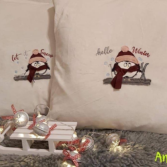 Stickdatei Pinguin Doodle Appli Pingu Winter von stiXXie by lajana