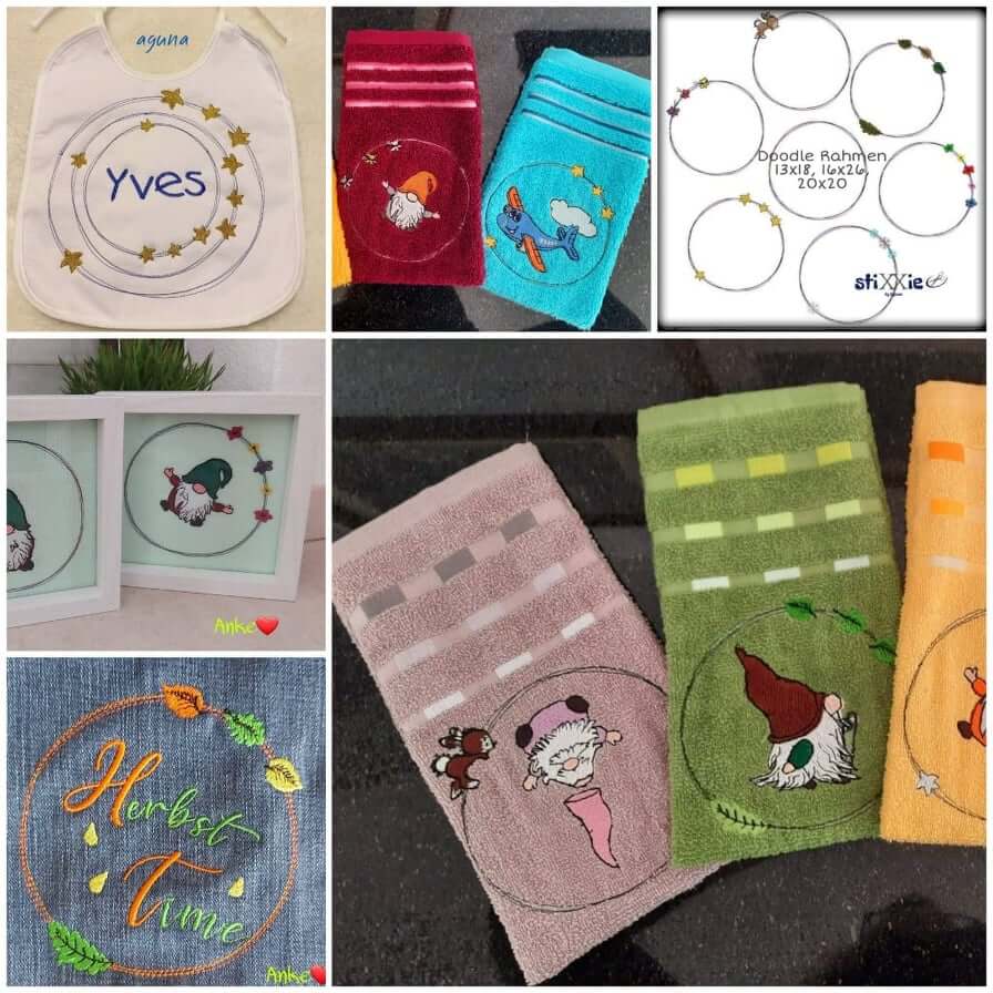 Stickdatei Doodlerahmen Set von stiXXie by lajana