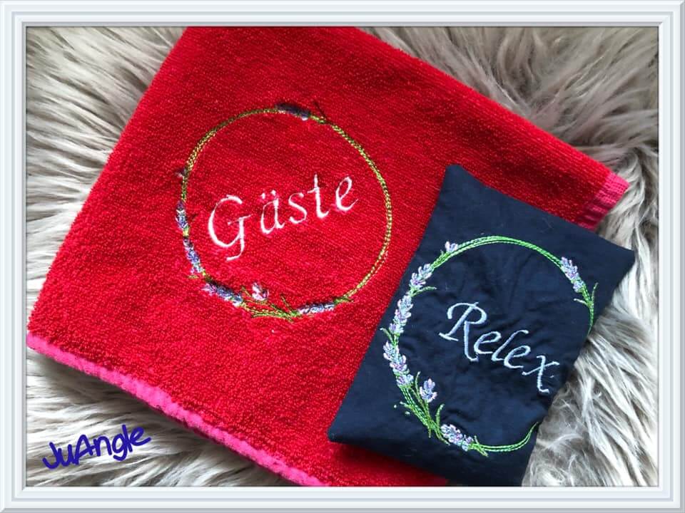 Stickdatei Blumenkranz Lavendel von stiXXie by lajana