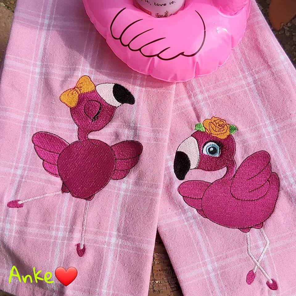 Stickdatei Flamingo Vollstick von stiXXie by lajana