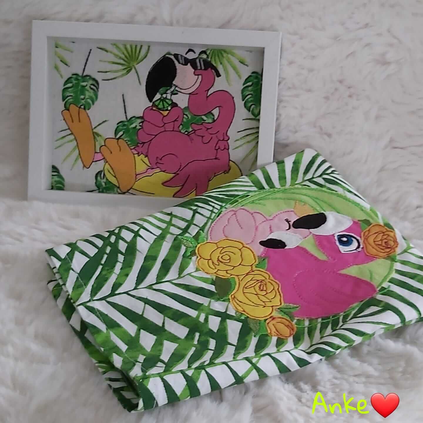 Stickdatei Flamingo Set Doodleappli von stiXXie by lajana