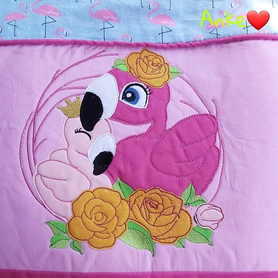 Stickdatei Flamingo Set Doodleappli von stiXXie by lajana