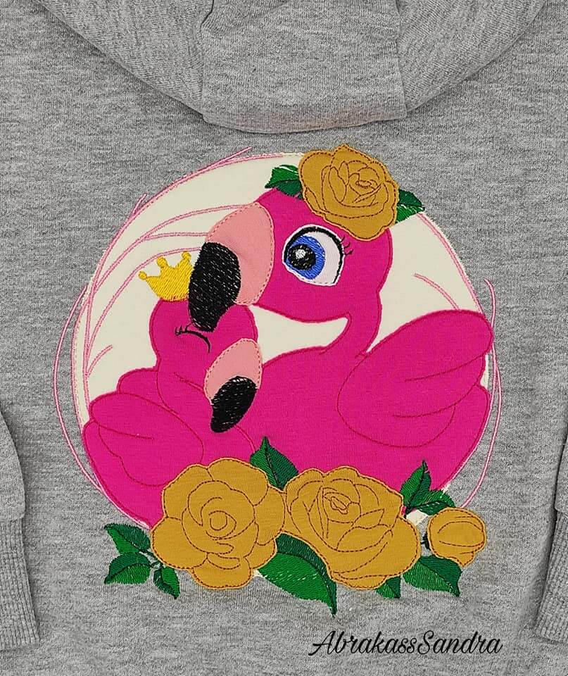 Stickdatei Flamingo Set Doodleappli von stiXXie by lajana