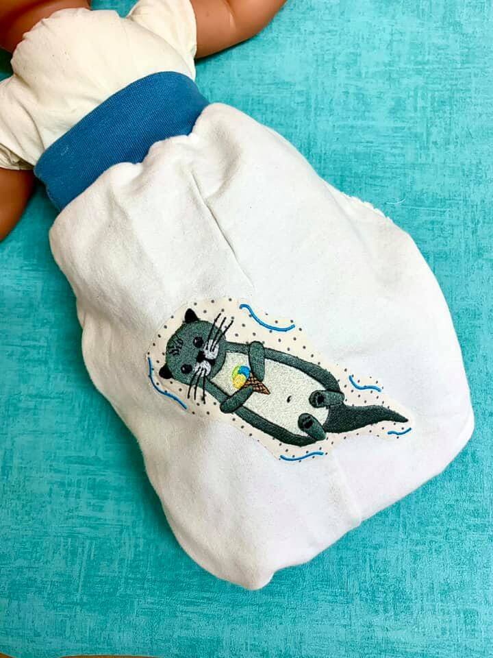 Stickdatei Otter Freebie Doodleapplikation von stiXXie by lajana