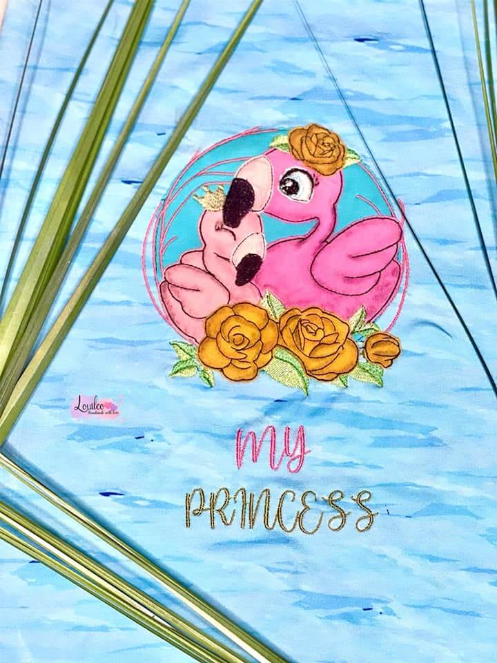 Stickdatei Flamingo Set Doodleappli von stiXXie by lajana