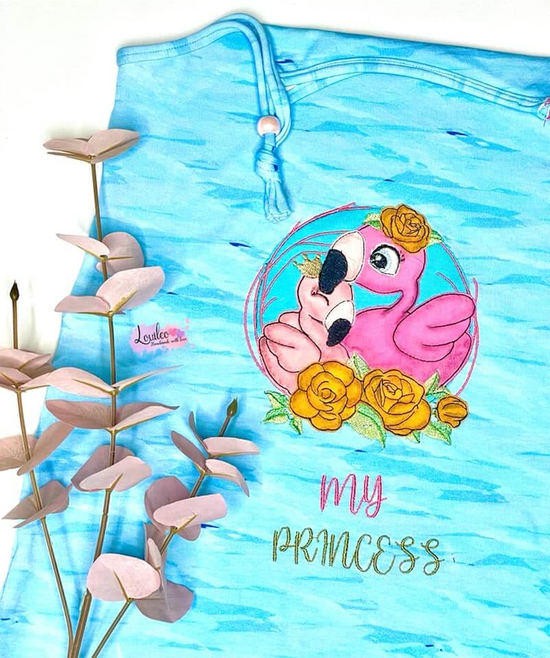 Stickdatei Flamingo Set Doodleappli von stiXXie by lajana