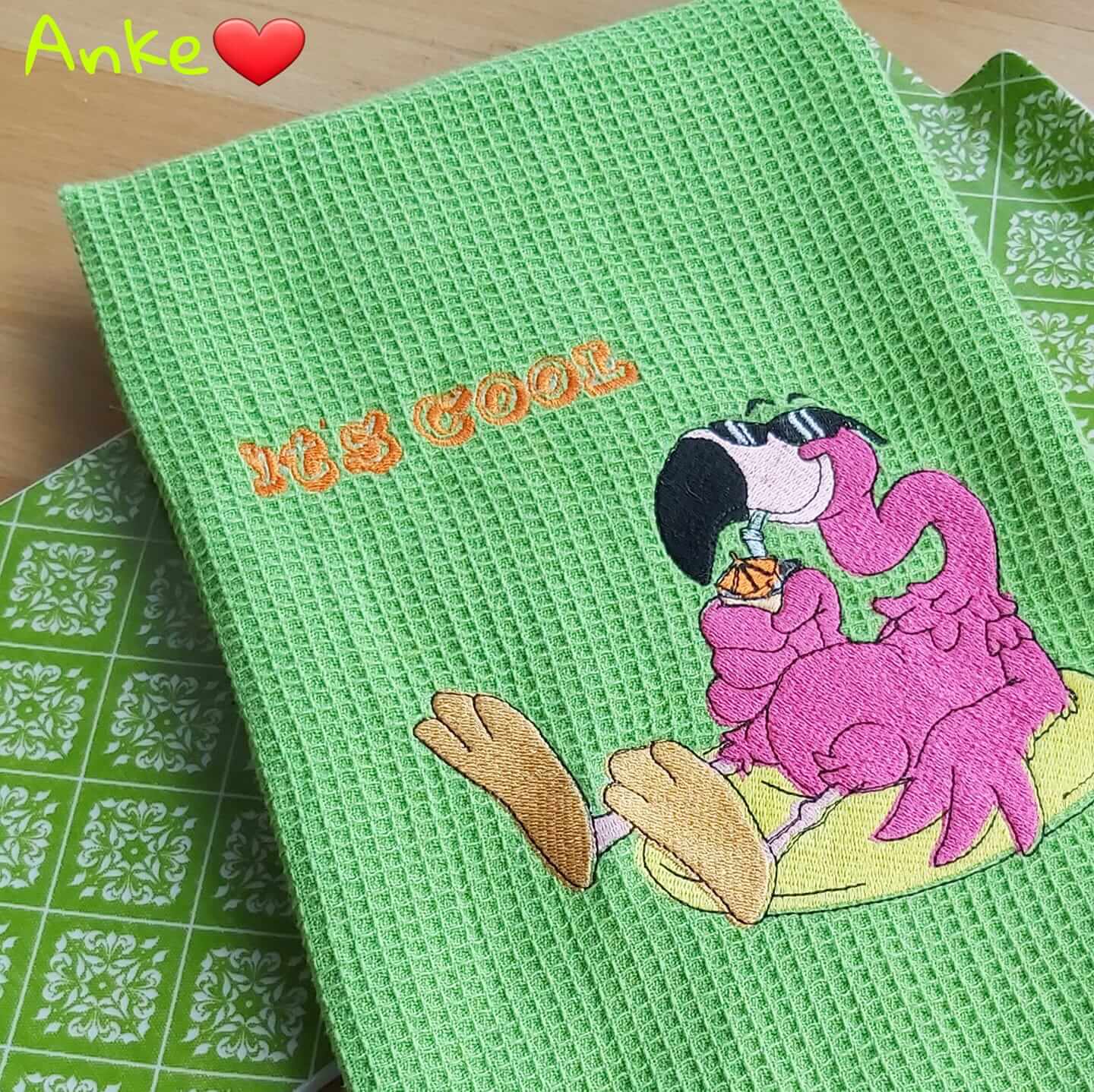 Stickdatei Flamingo Vollstick von stiXXie by lajana