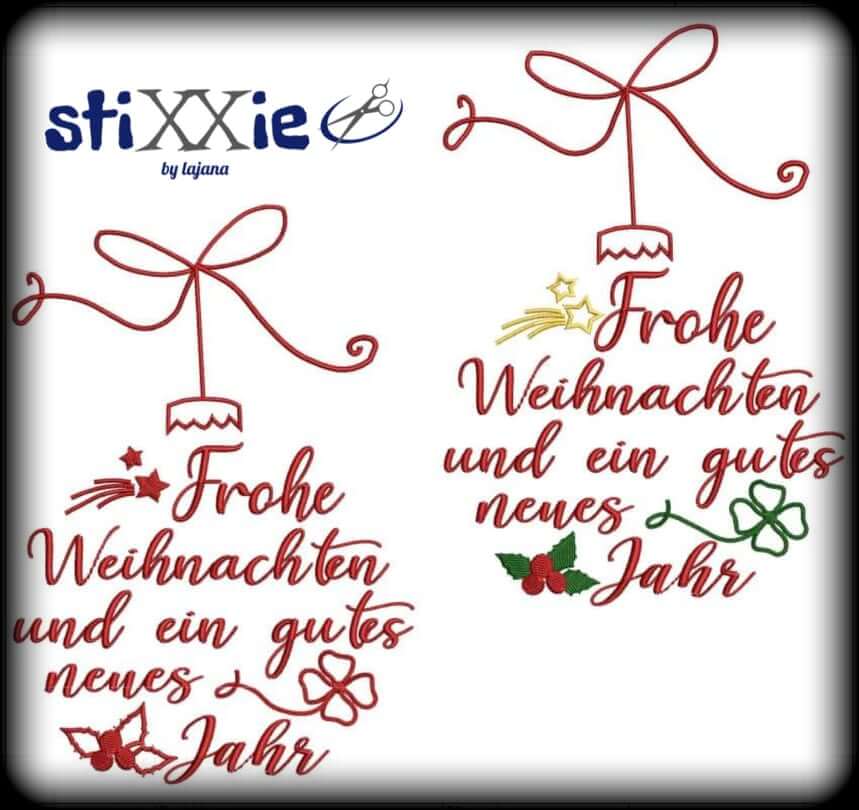 Stickdatei Weihnachten Kugel von stiXXie by lajana