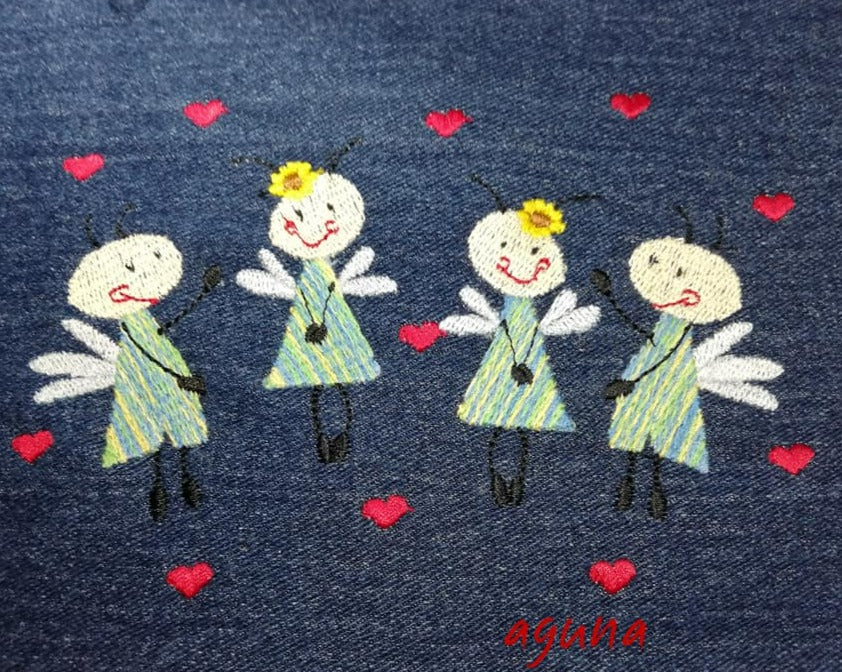 Stickdatei Elfen Pippa und Pepe von stiXXie by lajana