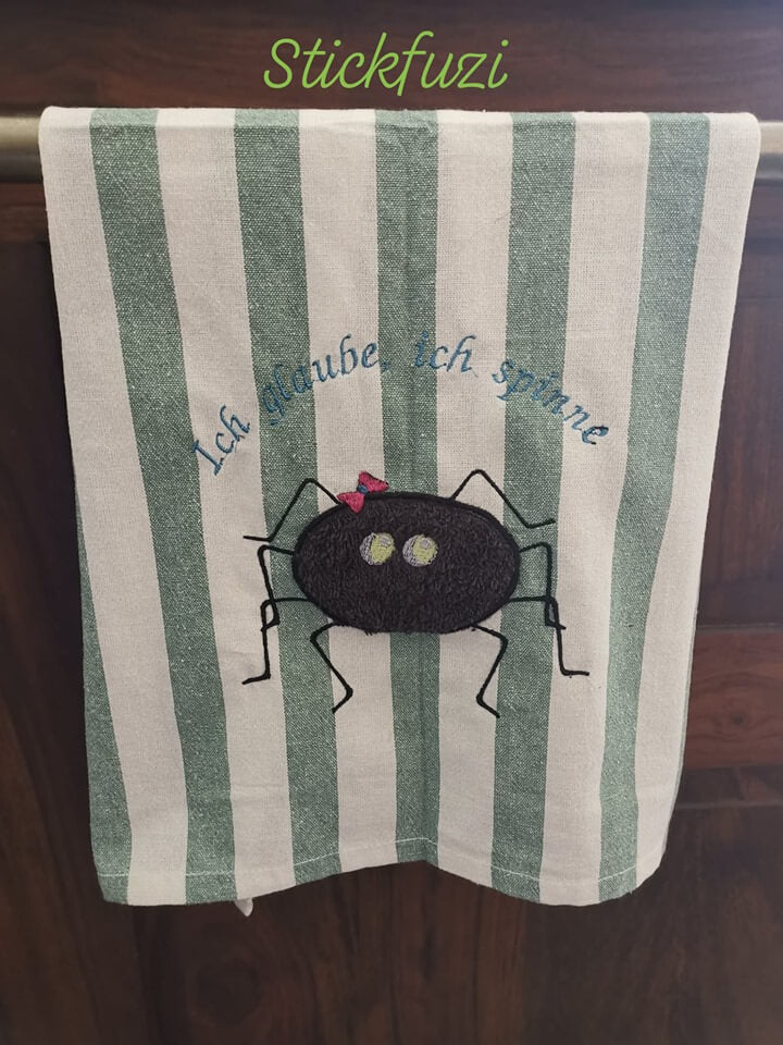 Stickdatei Spinnenfamilie Doodle Applikation von stiXXie by lajana