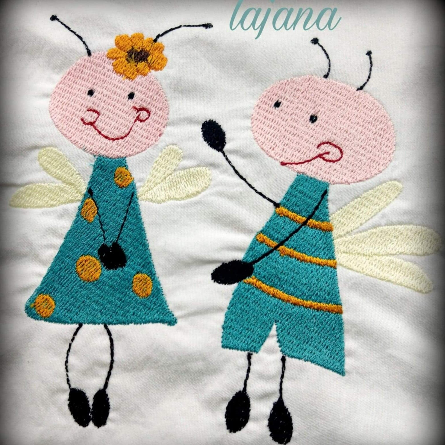 Stickdatei Elfen Pippa und Pepe von stiXXie by lajana